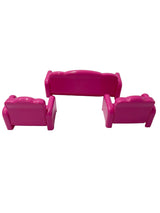 Li'l Woodzees Pink Plastic Reclining Toy Couch & Chairs (set of 3) - BinxBerry Consignment