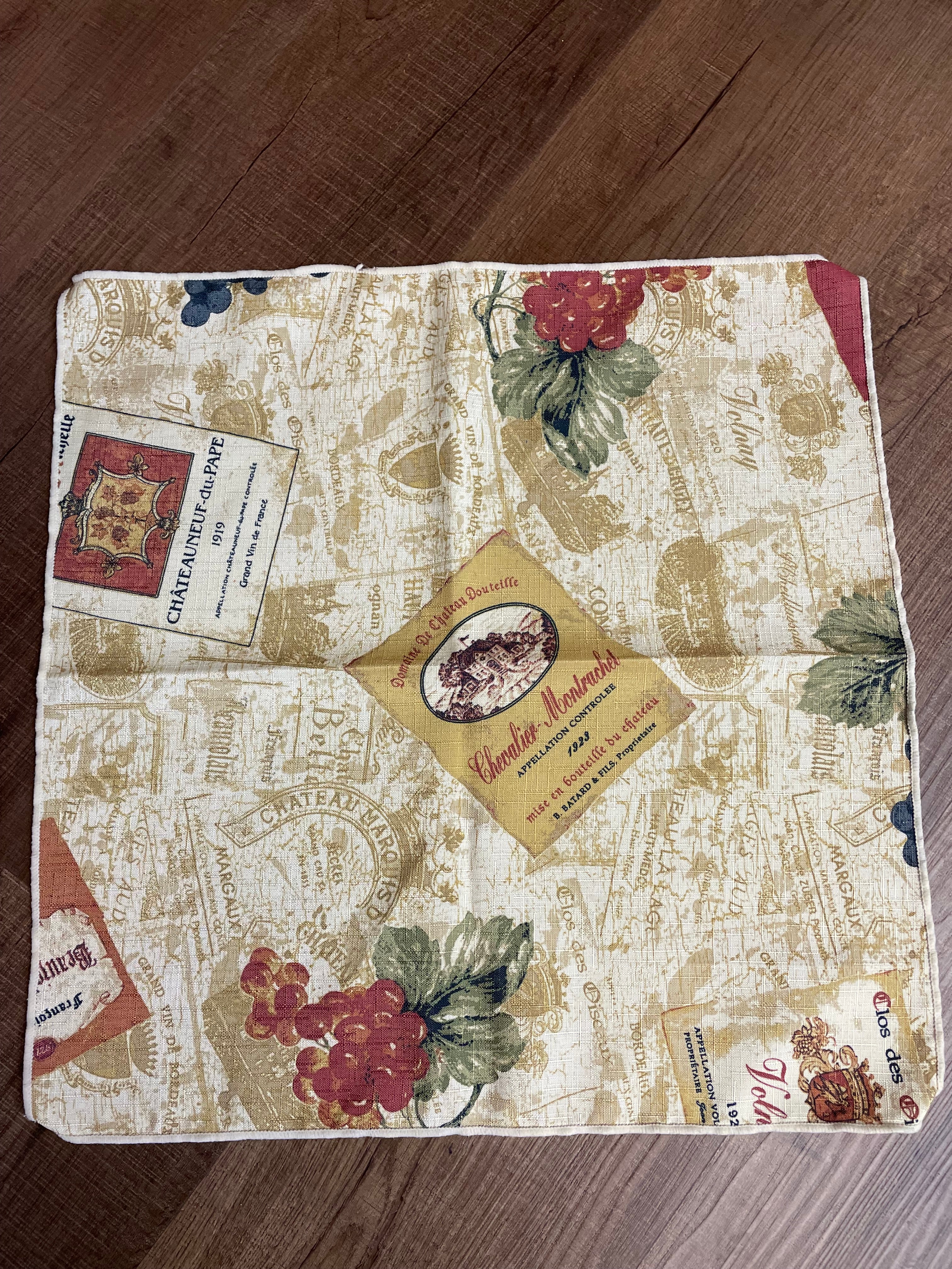 Set of 6 Italian Inspired Cloth Napkins