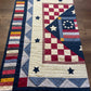 Vintage Patriotic Full/Queen Quilted 3pc Bedding Set