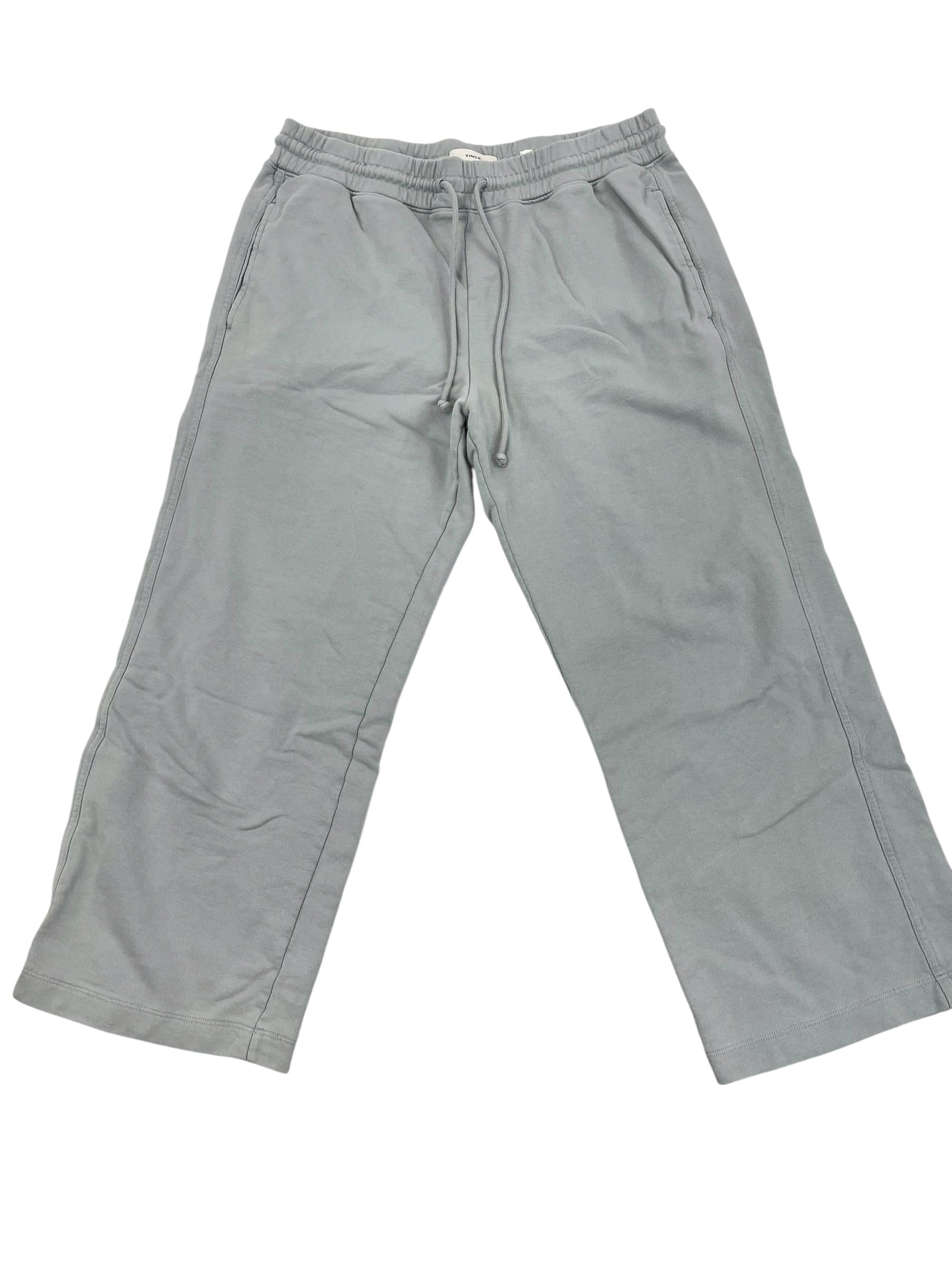 Vince Lt Grey Women's Cotton Drawstring Sweatpants (L)