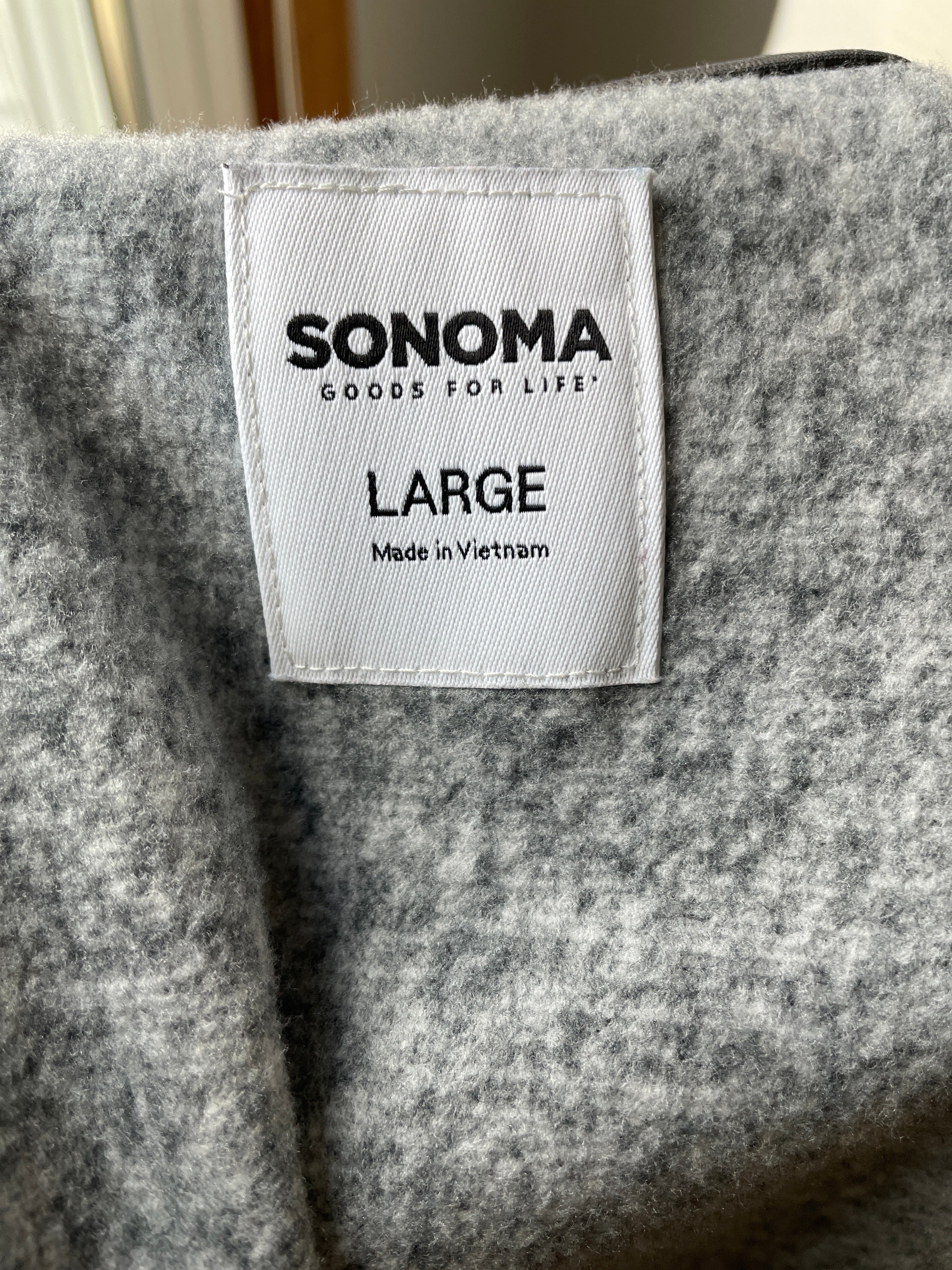 Sonoma Fleece Lined Zip Up Men's Sweater (L)