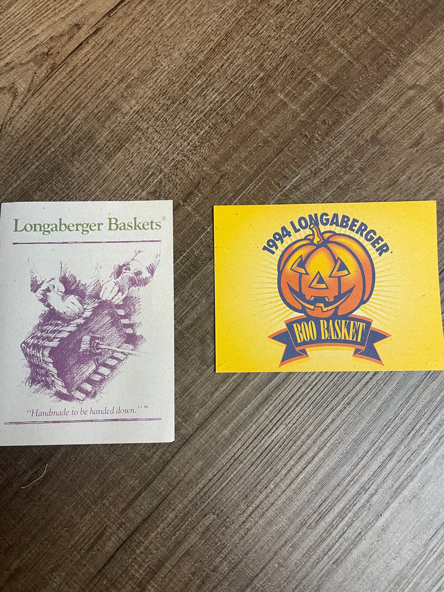 Longaberger 1994 Boo Basket & Protector