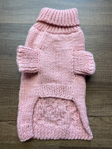 Fab Dog Knit Pink Dog Sweater (S)