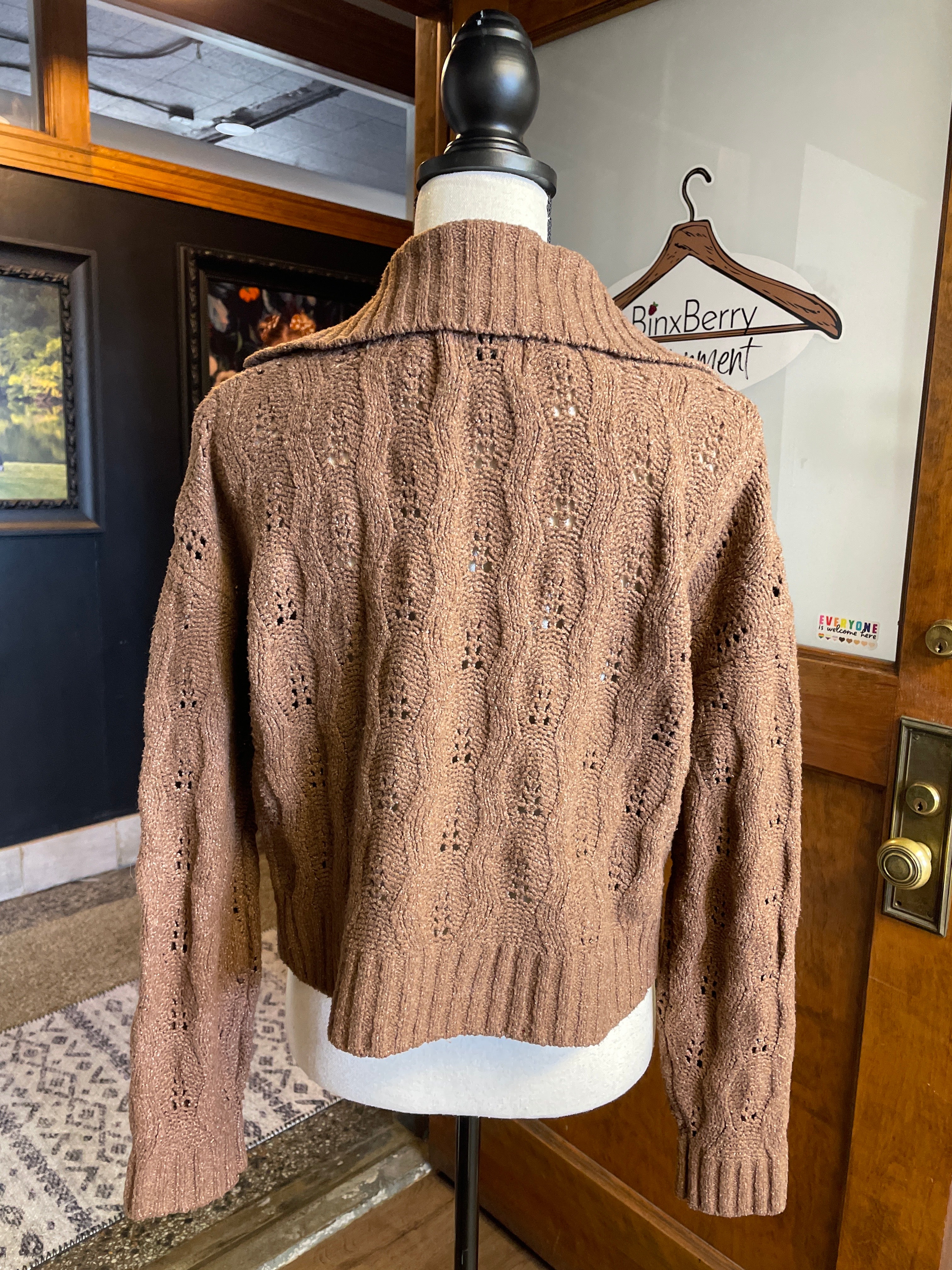 Pink Rose Collared Sweater (M)
