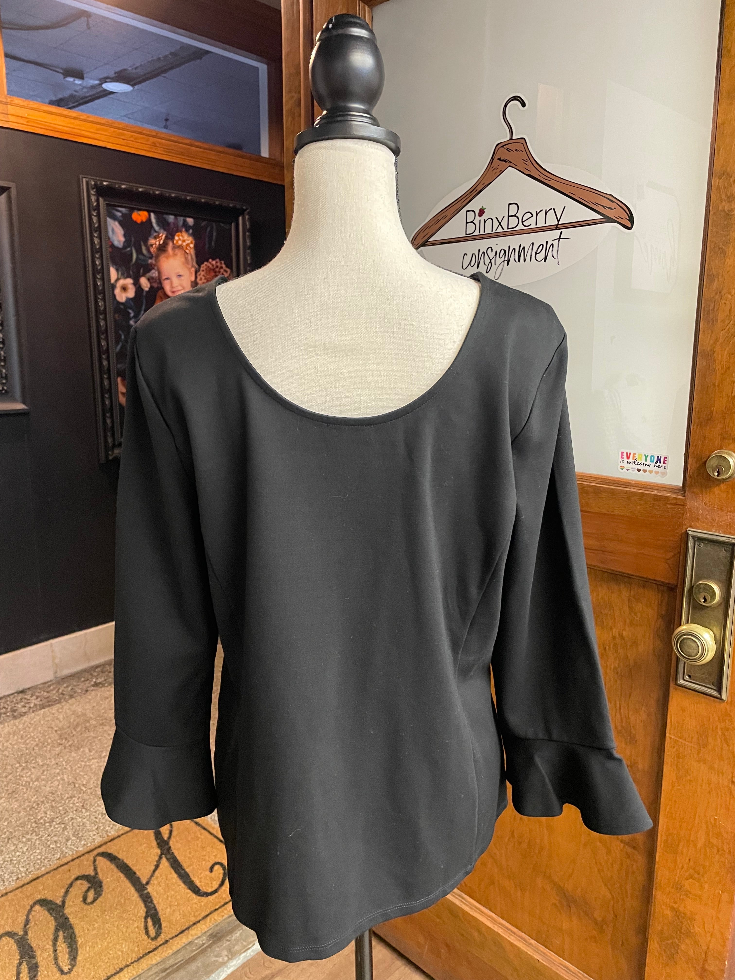 Talbots Long Bell Sleeve Knit Top (L)