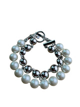 Givenchy Two Strand Faux Pearl and Crystal Bracelet