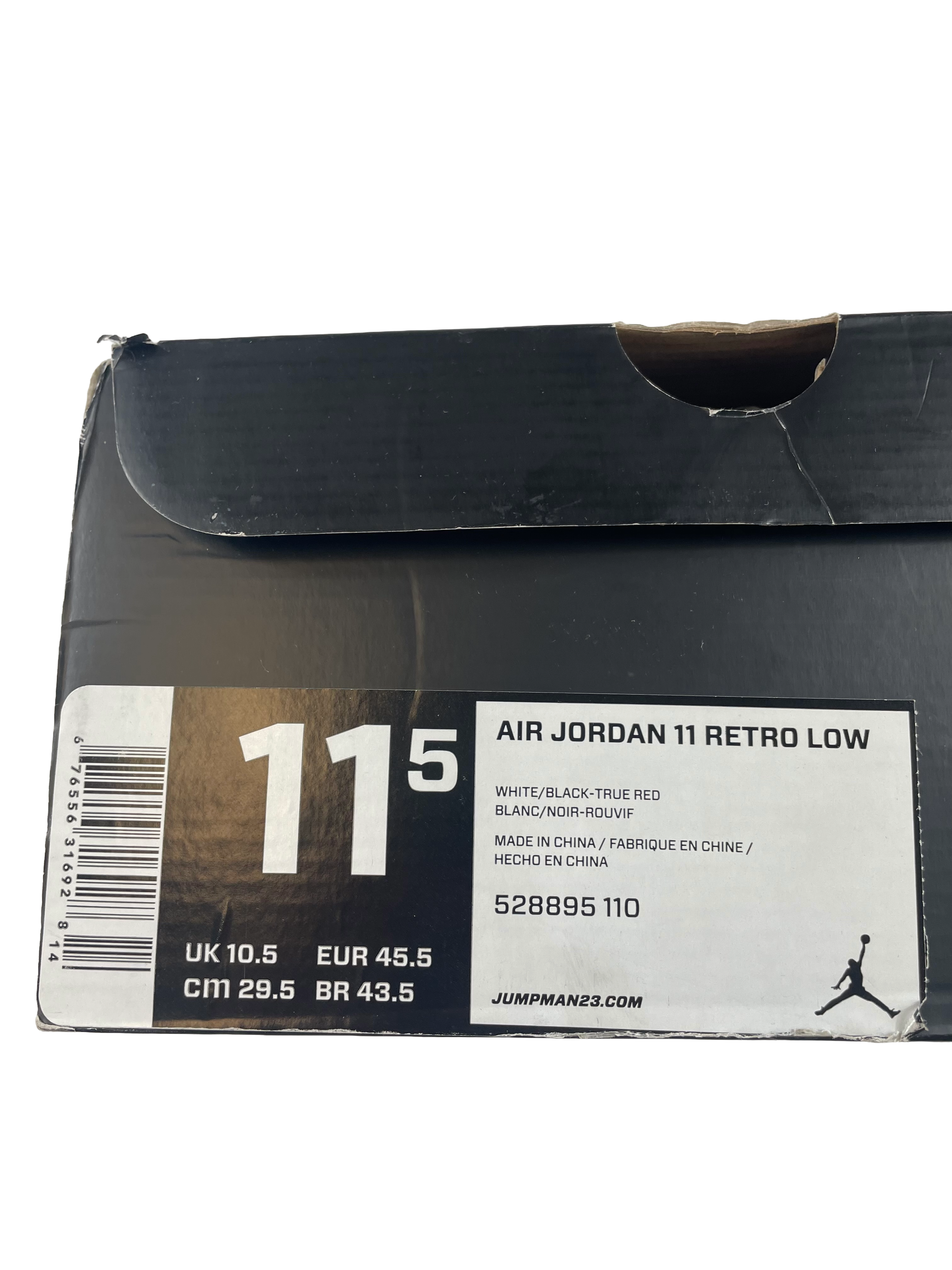 Air Jordan 11 Retro Low White/Black-True Red Men's Sneaker (11.5) - BinxBerry Consignment