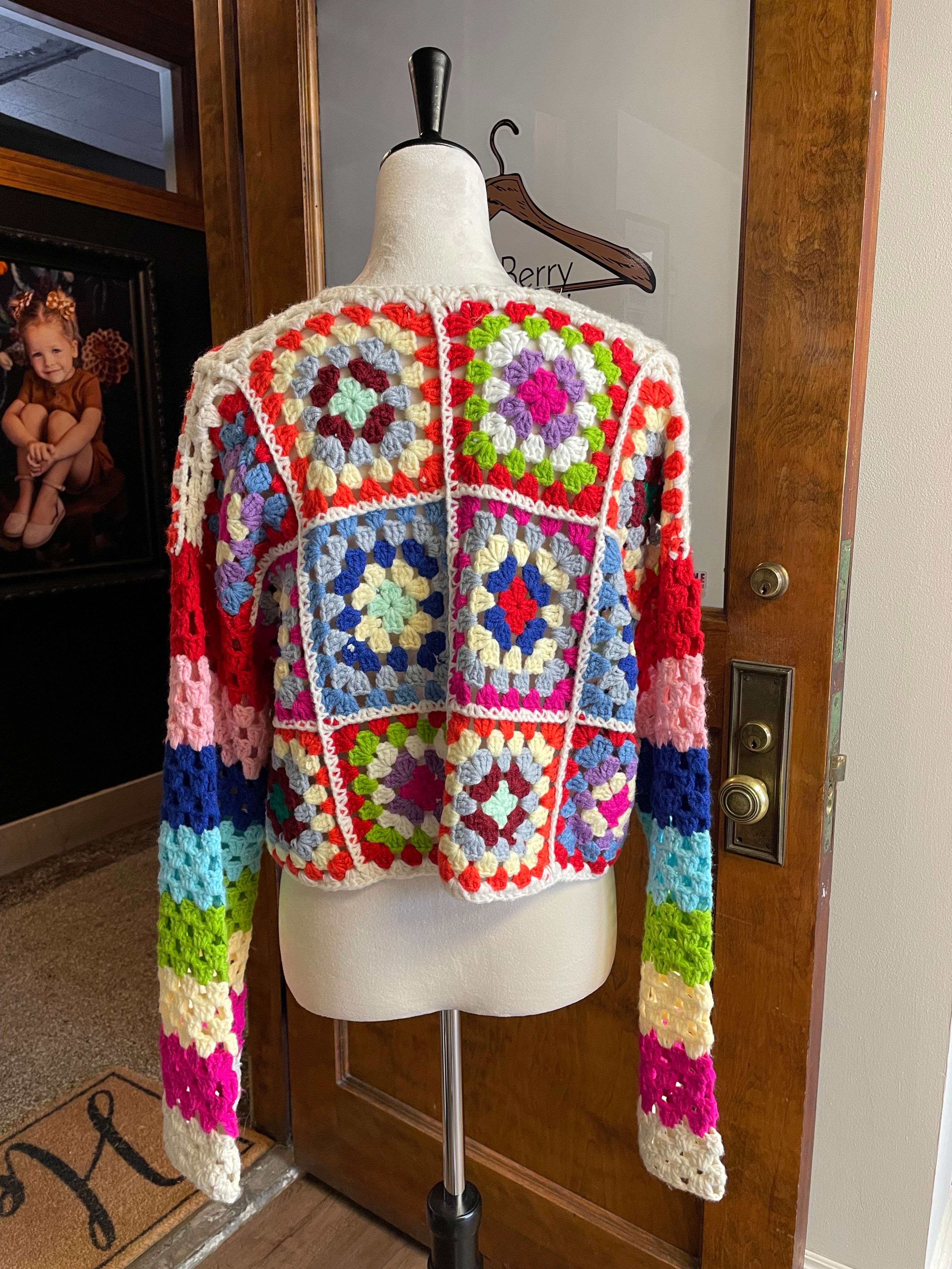 Elan Crochet Cropped Cardigan (M) - BinxBerry Consignment