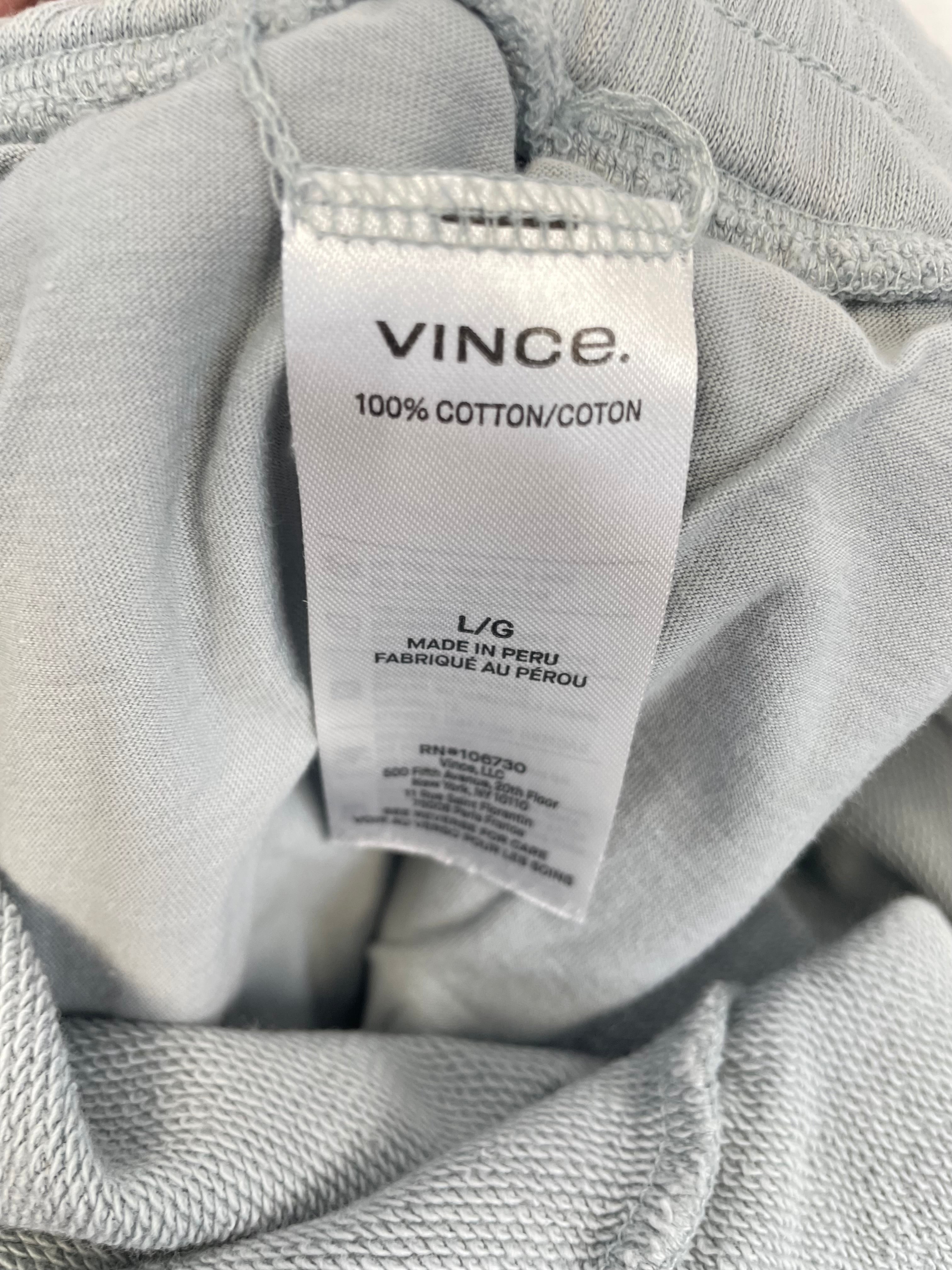 Vince Lt Grey Women's Cotton Drawstring Sweatpants (L)
