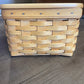 Longaberger 2001 Classic Small Recipe Basket with Lid and Protector