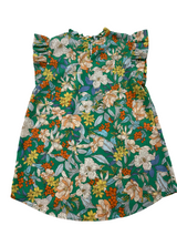 Hudson Gray Green Floral Print Ruffle Sleeve Blouse (S)