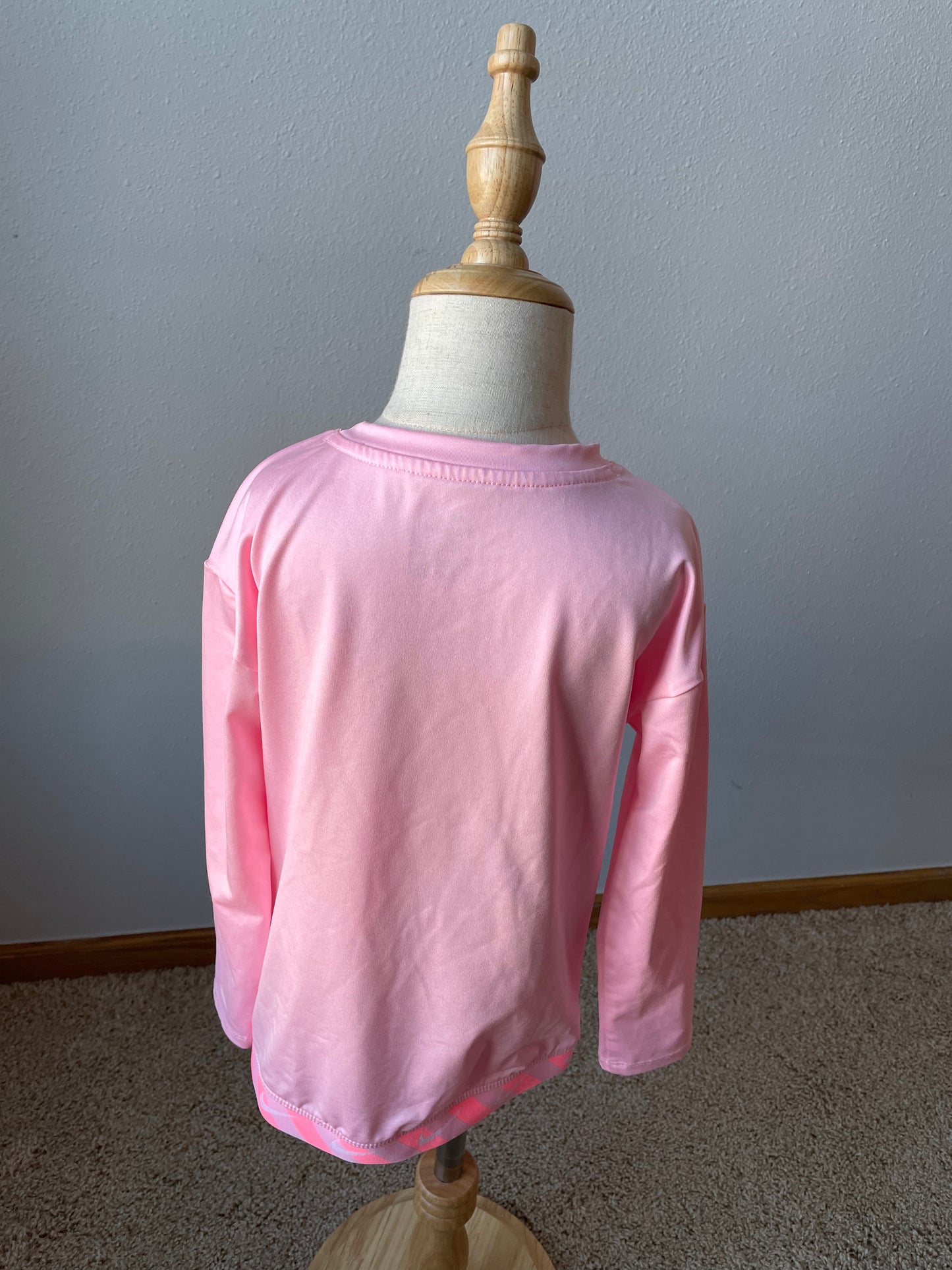 Nike Pink Long Sleeved Dri-Fit Shirt (YXS/4)