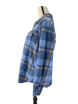 Patagonia Women's Flannel Shirt Light Blue (XL)