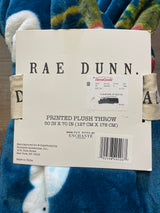 Rae Dunn Holiday 50x70 Printed Plush Throw