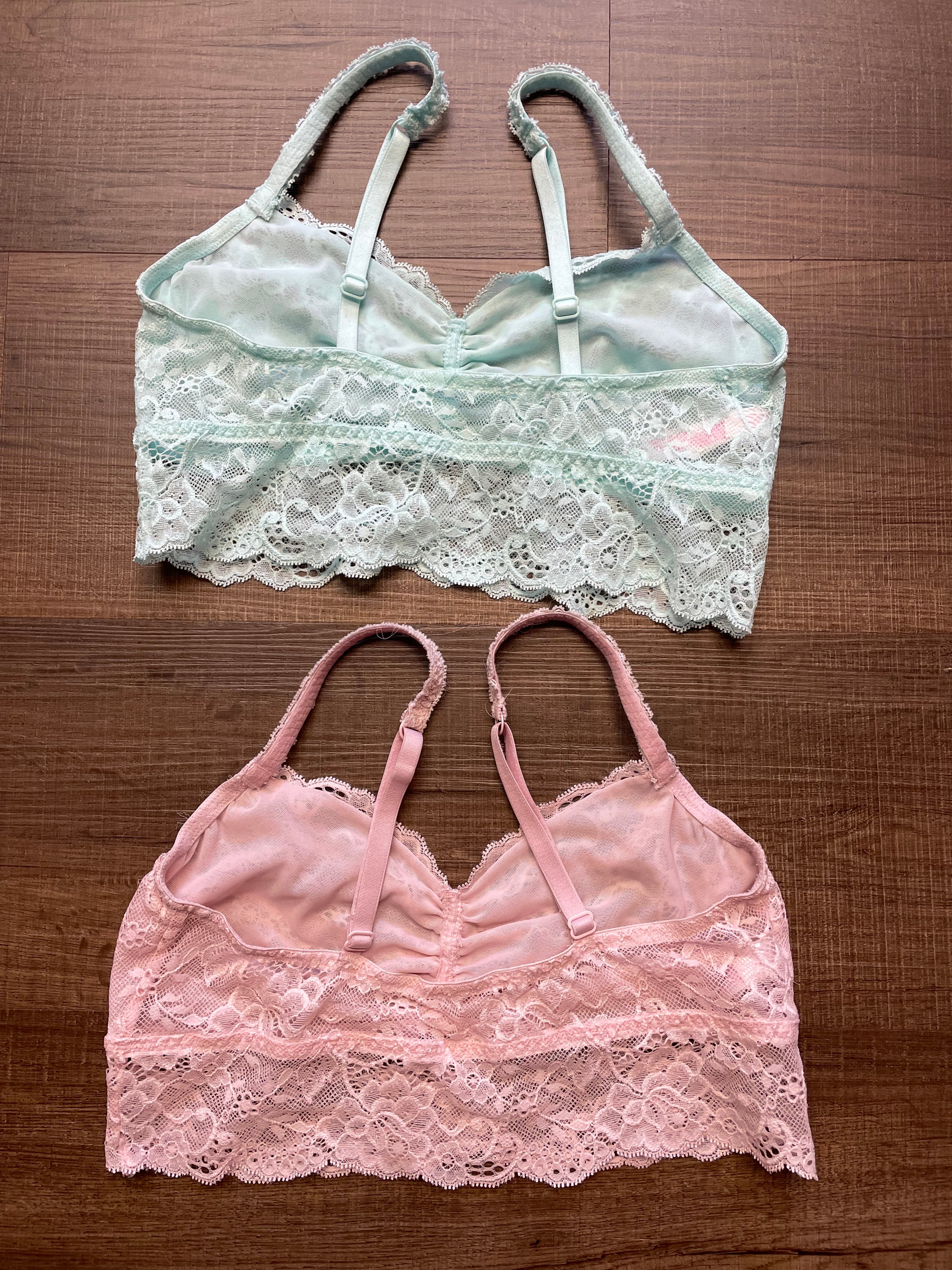 Victoria's Secret Pink Lace Bralette Bundle (M)