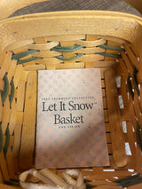 Longaberger Let it Snow 2000 Tree Trimming Basket & Tie-On