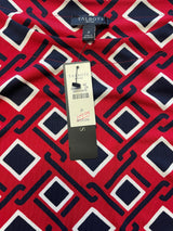Talbots Petites NWT Red Geometric Print Shift Dress