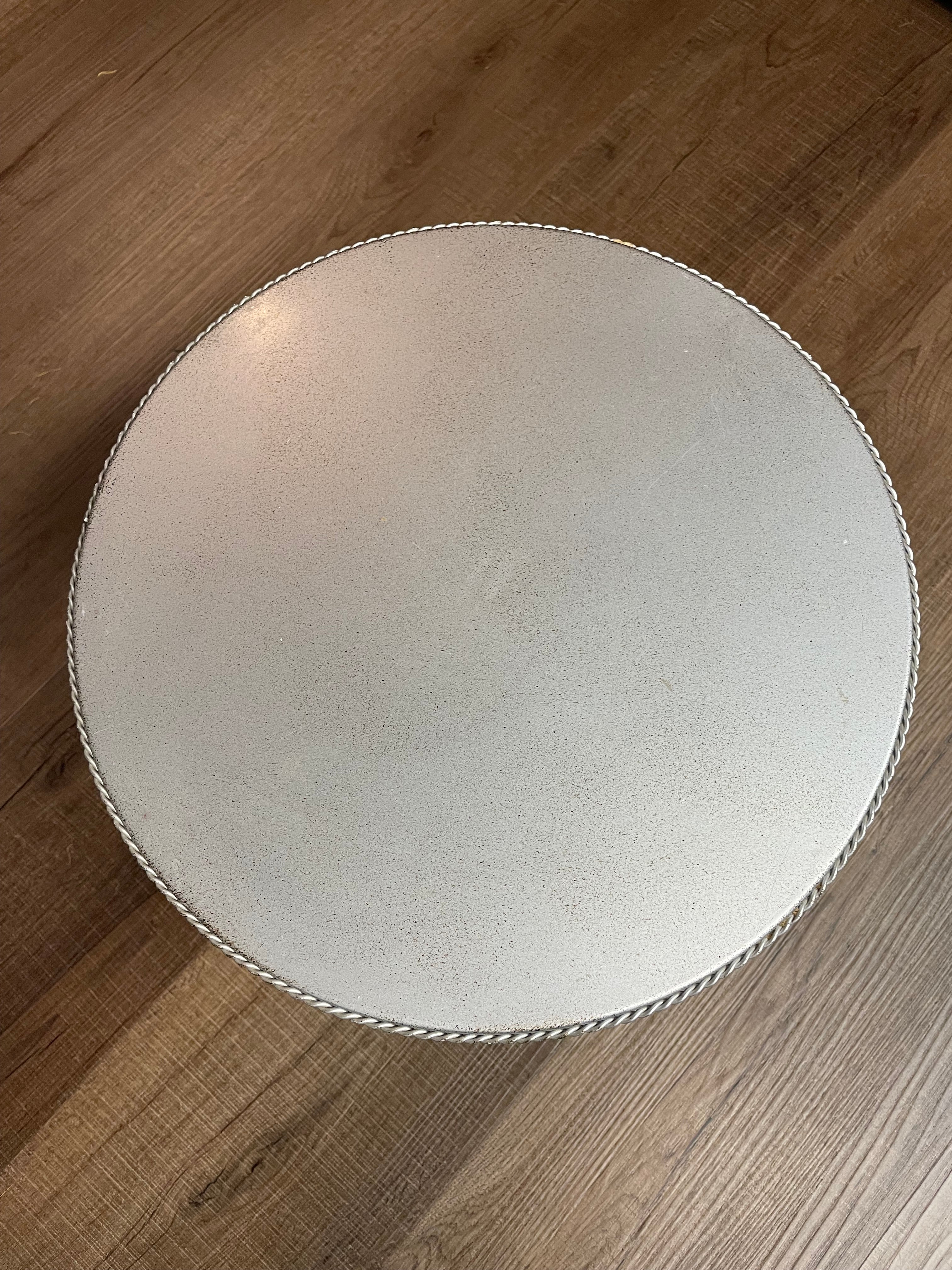 Vintage Metal 13" Drop Crystal Cake Stand