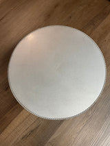 Vintage Metal 13" Drop Crystal Cake Stand