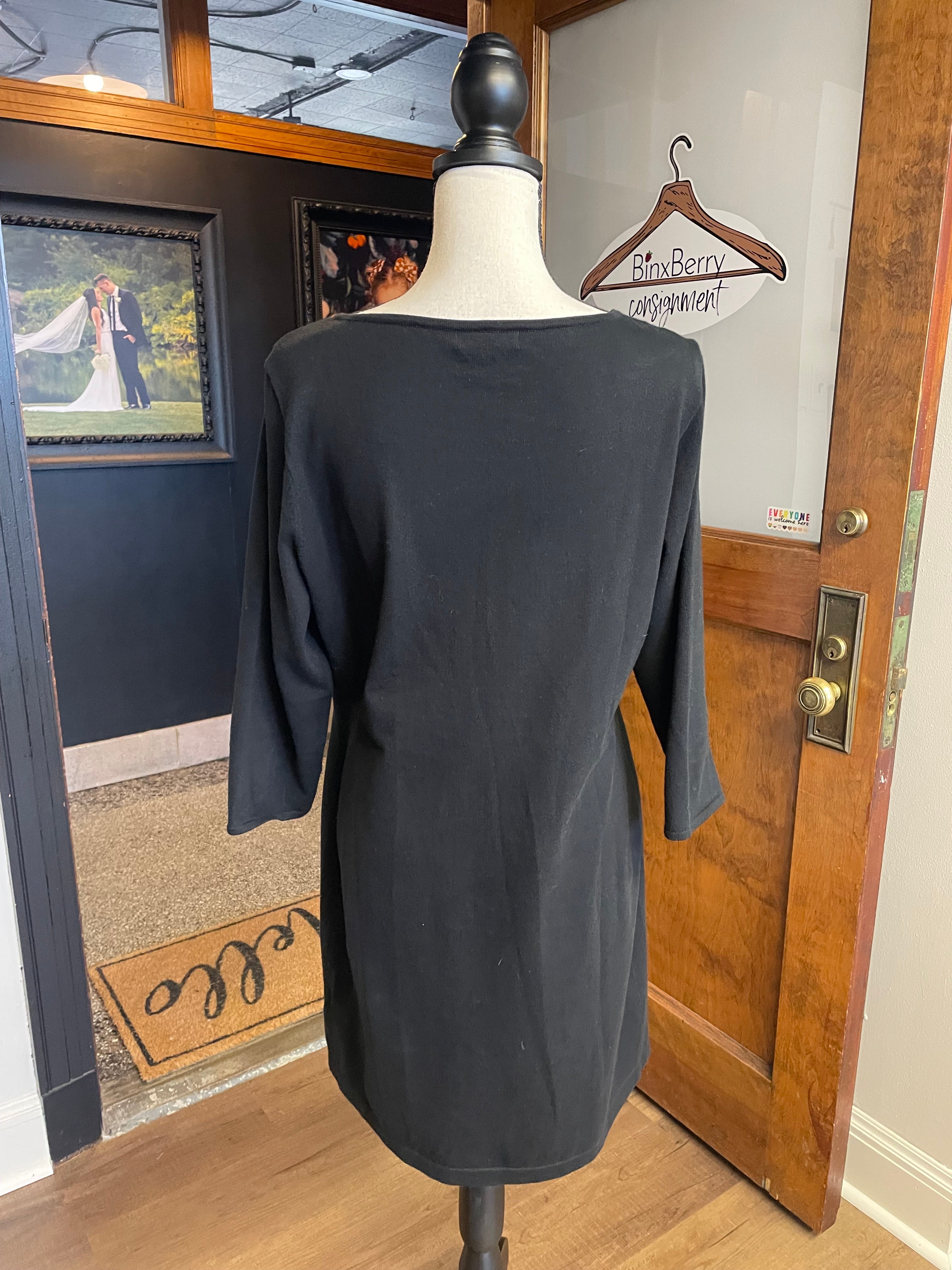 Ralph Lauren Chaps Houndstooth Knit Dress (XL)