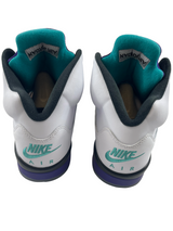 Air Jordan 5 Retro NRG White/New Emerald-Grape Ice Men's Sneaker (11.5) - BinxBerry Consignment