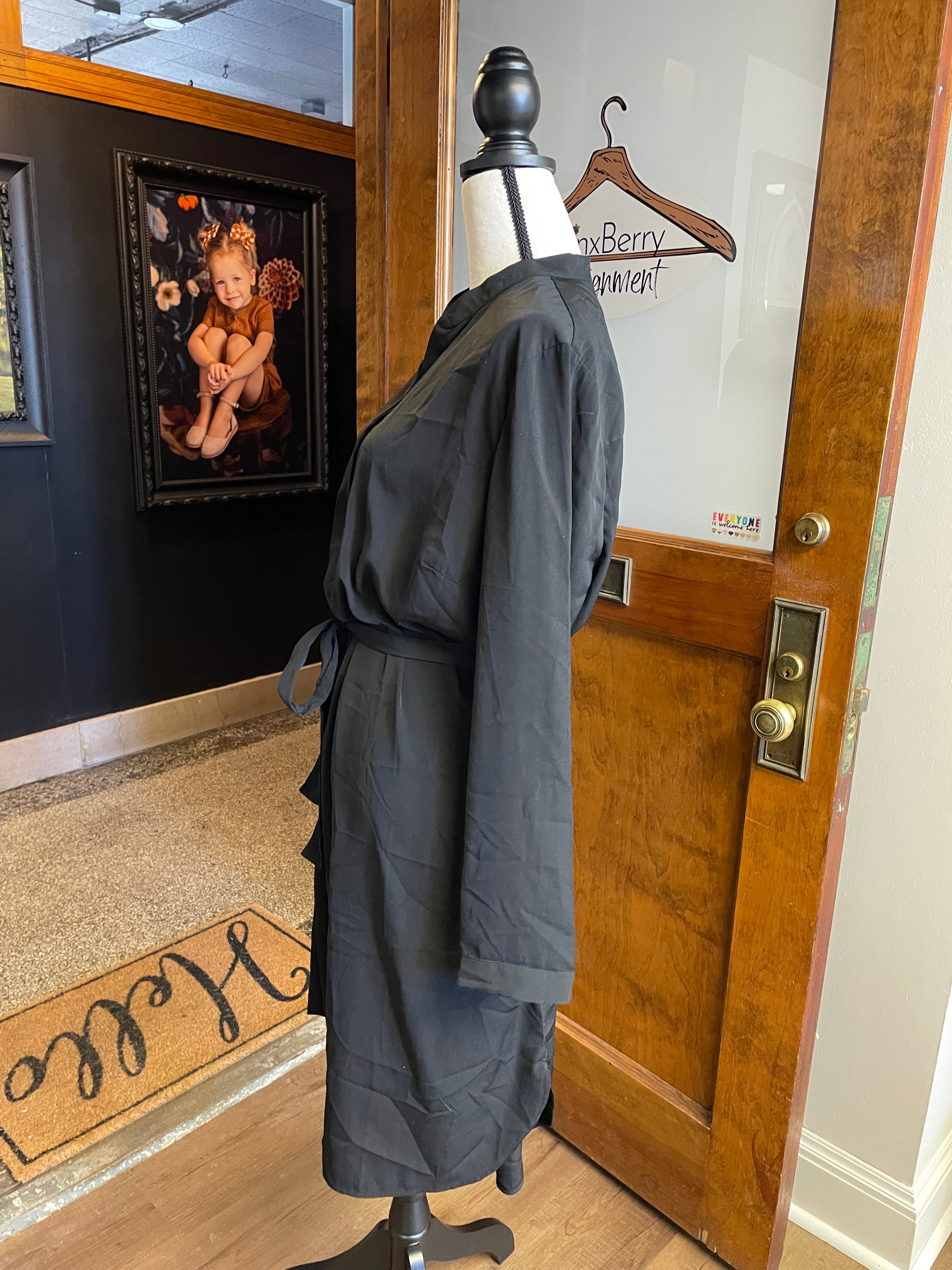 Halogen Belted Long Sleeved Dress (16W)