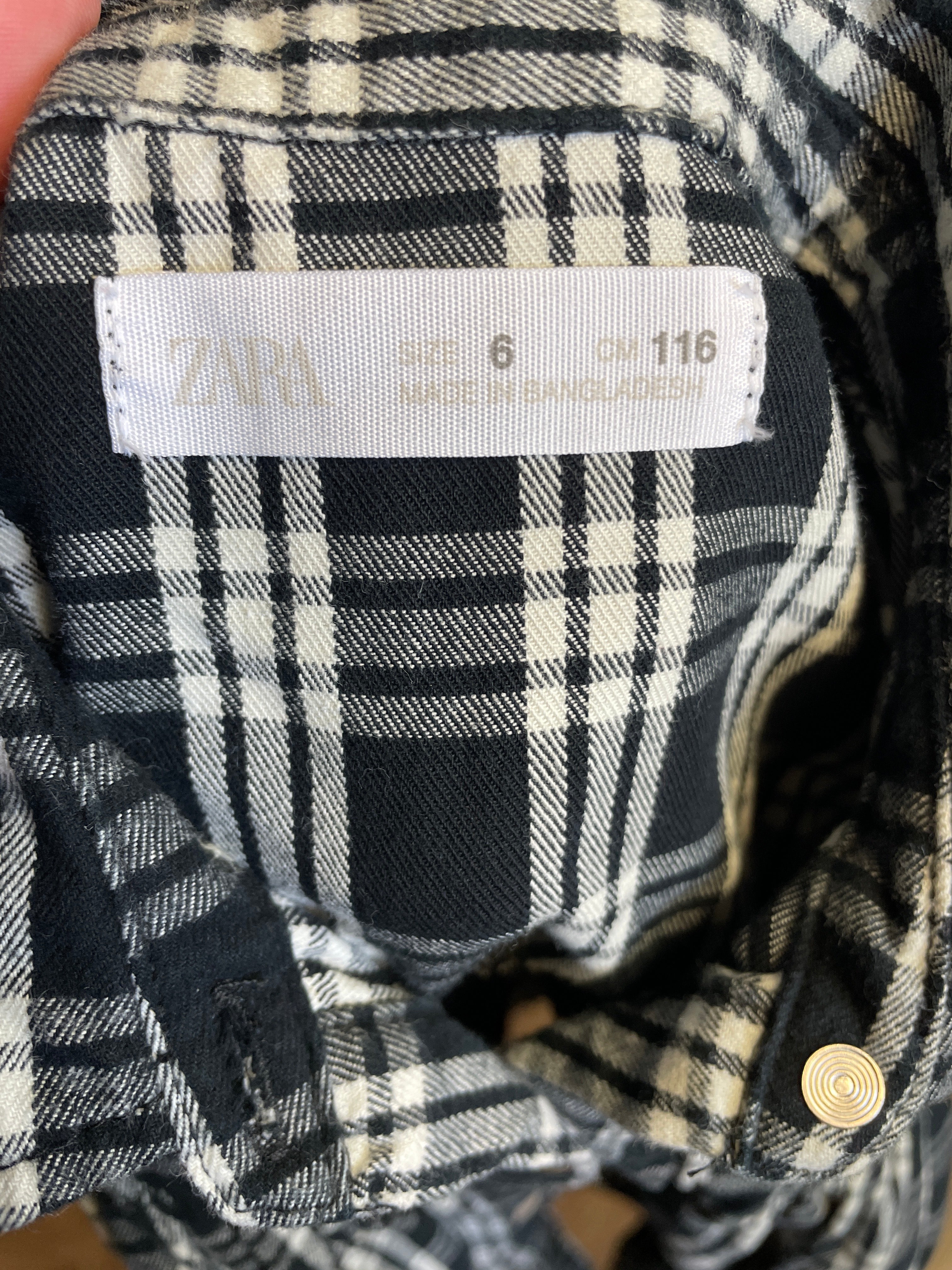 Zara Girl's Plaid Snap Front Top (6)