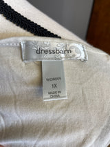 Dress Barn Cream Sequined Tank (1X)