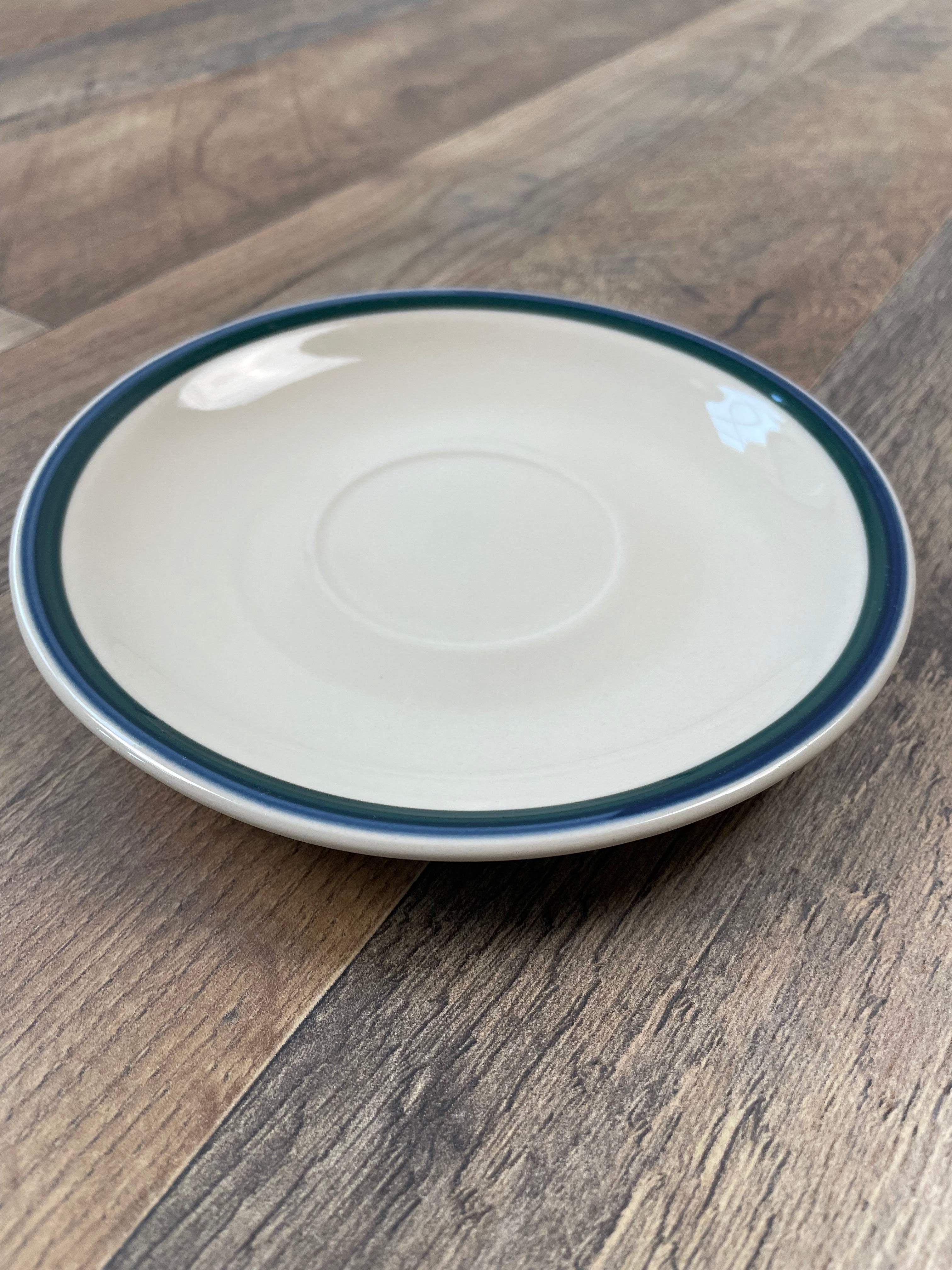 Kitchen Basics Colors by Tinshan Blue Green Stripe 6.5" Saucer