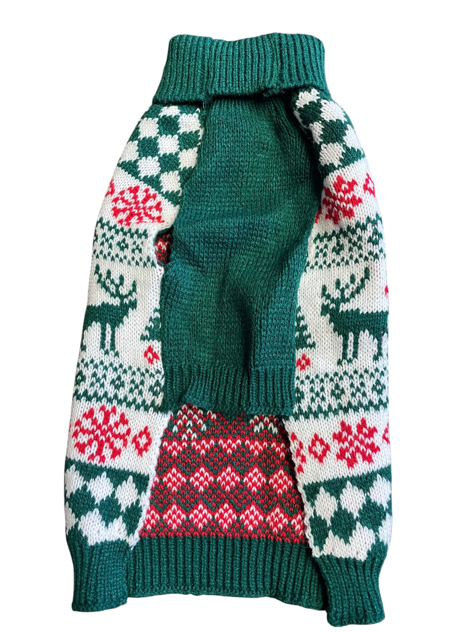 Wynignis Holiday Sweater for Dogs - L Green