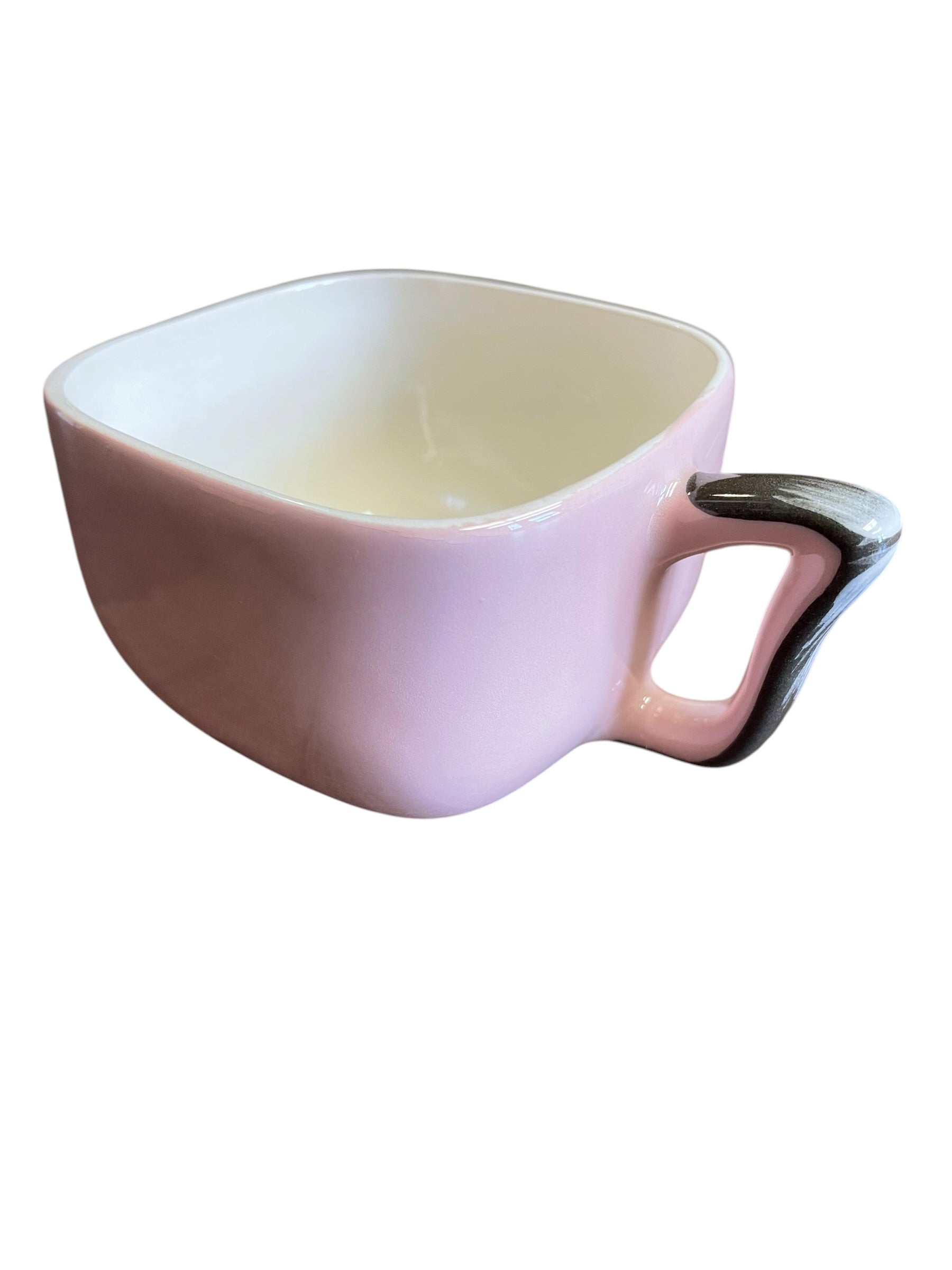 VTG California Pottery Weil Ware 1940s Bambu Pink Teacups (set of 4)