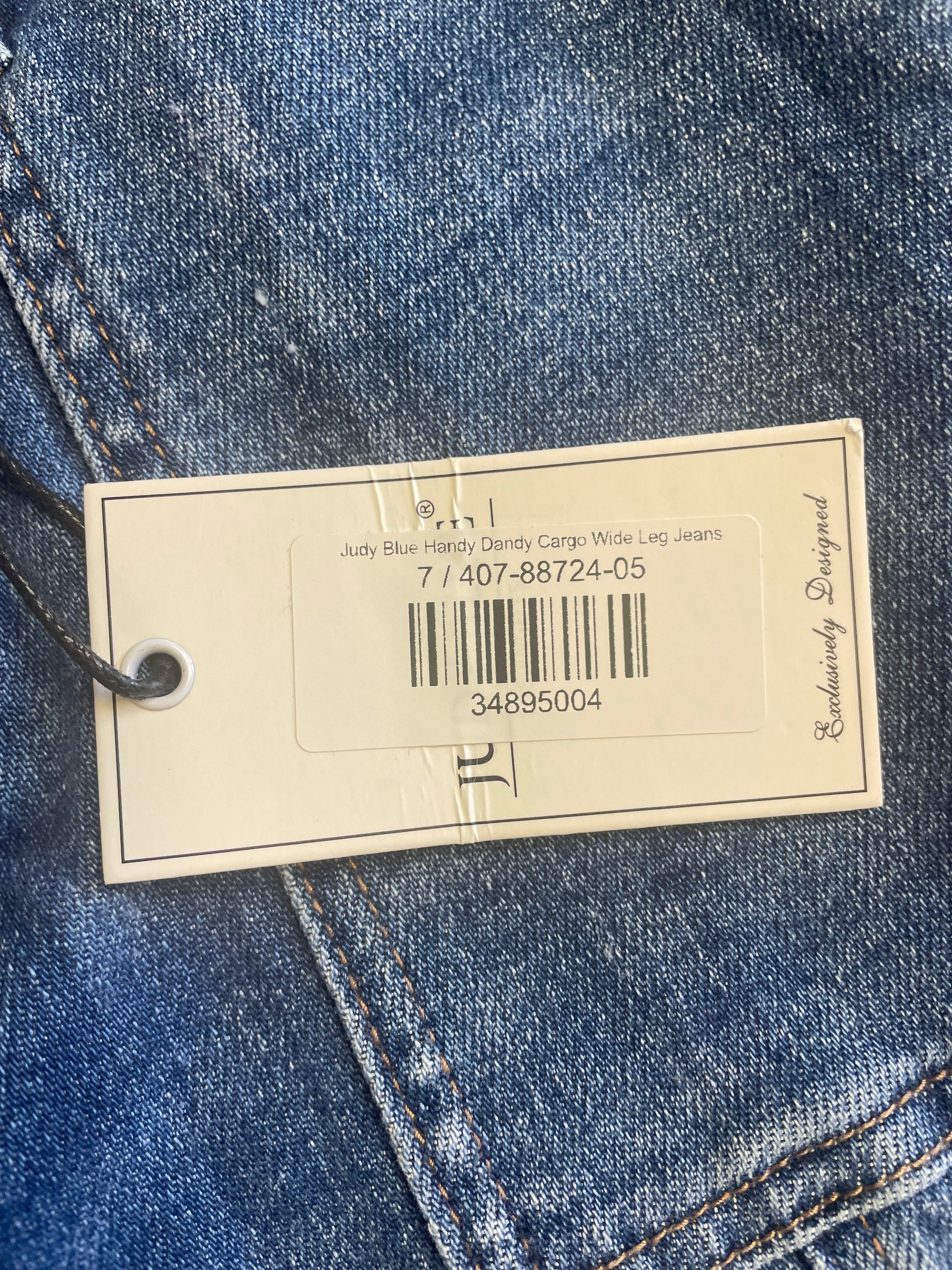 Judy Blue NWT Handy Dandy Cargo Wide Leg Jeans (7)