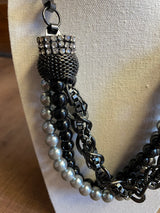 Metal & Pearl NWT Three Strand Necklace - BinxBerry Consignment