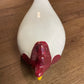 Vintage Glazed Ceramic Chicken Decor