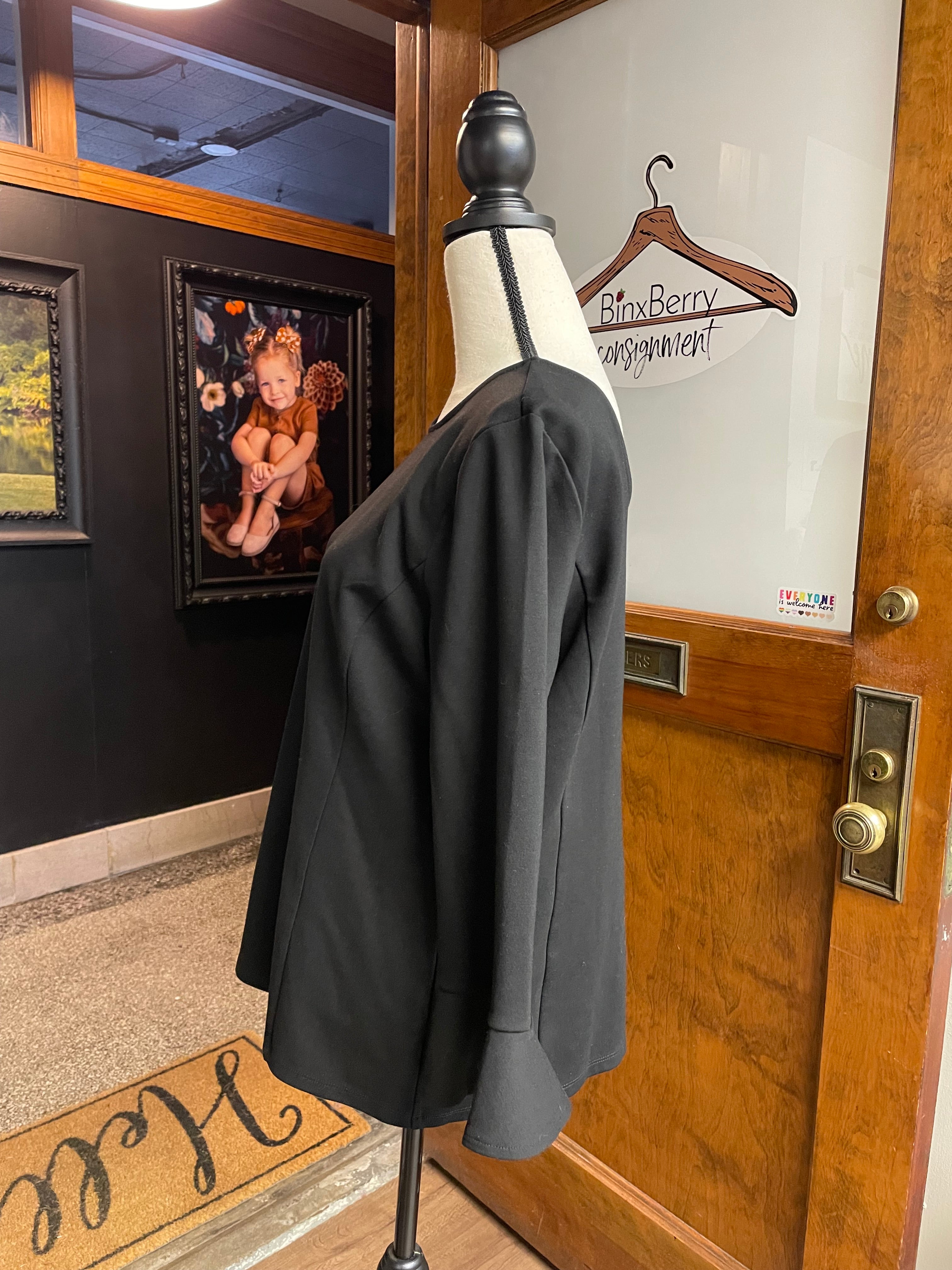 Talbots Long Bell Sleeve Knit Top (L)