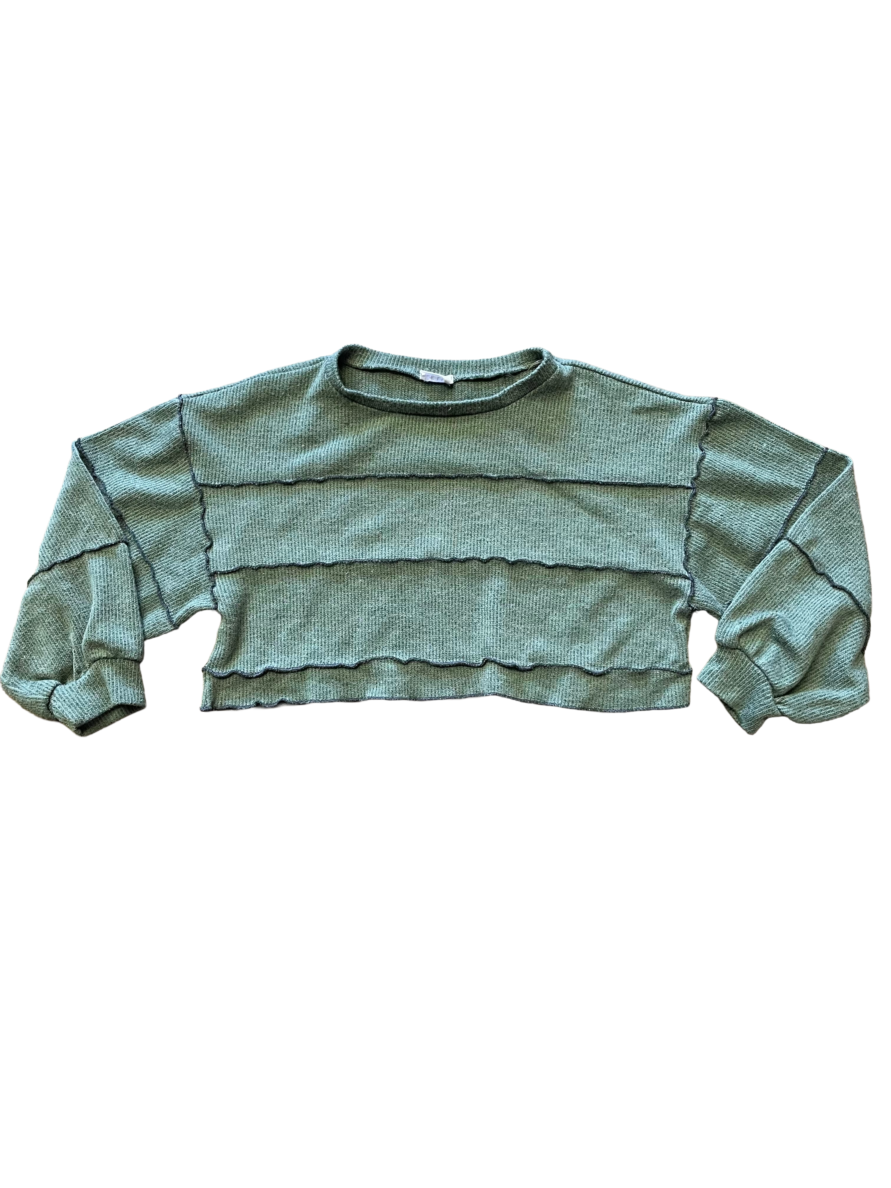 Lelis Cropped Long Sleeved Knit Top (S)