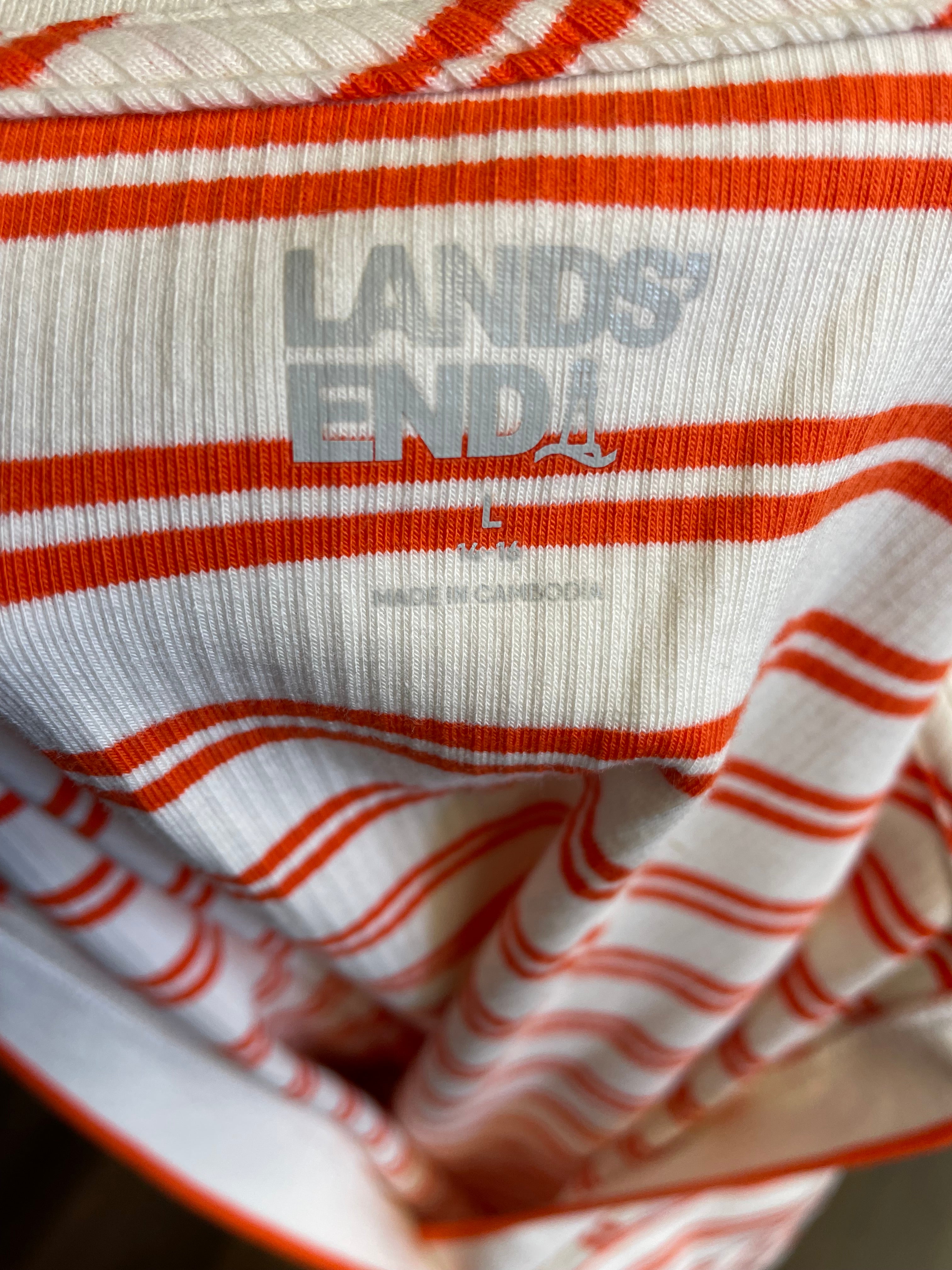 Land's End Collared Short Sleeved Top (L)