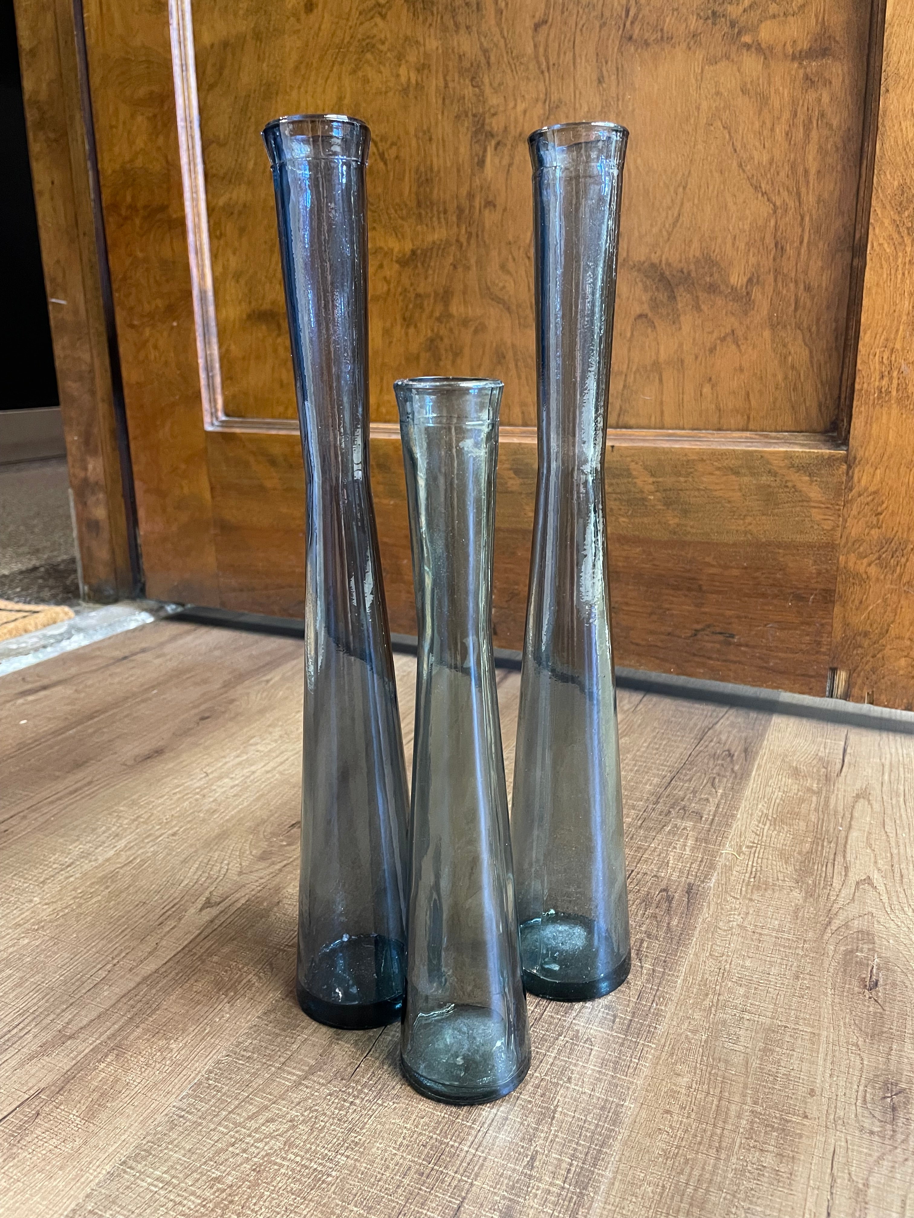 Set of 3 Mid Modern Glass Vases