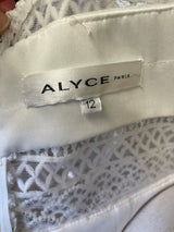 Alyce Paris White Sleeveless Dress with Crystal Studs (12)