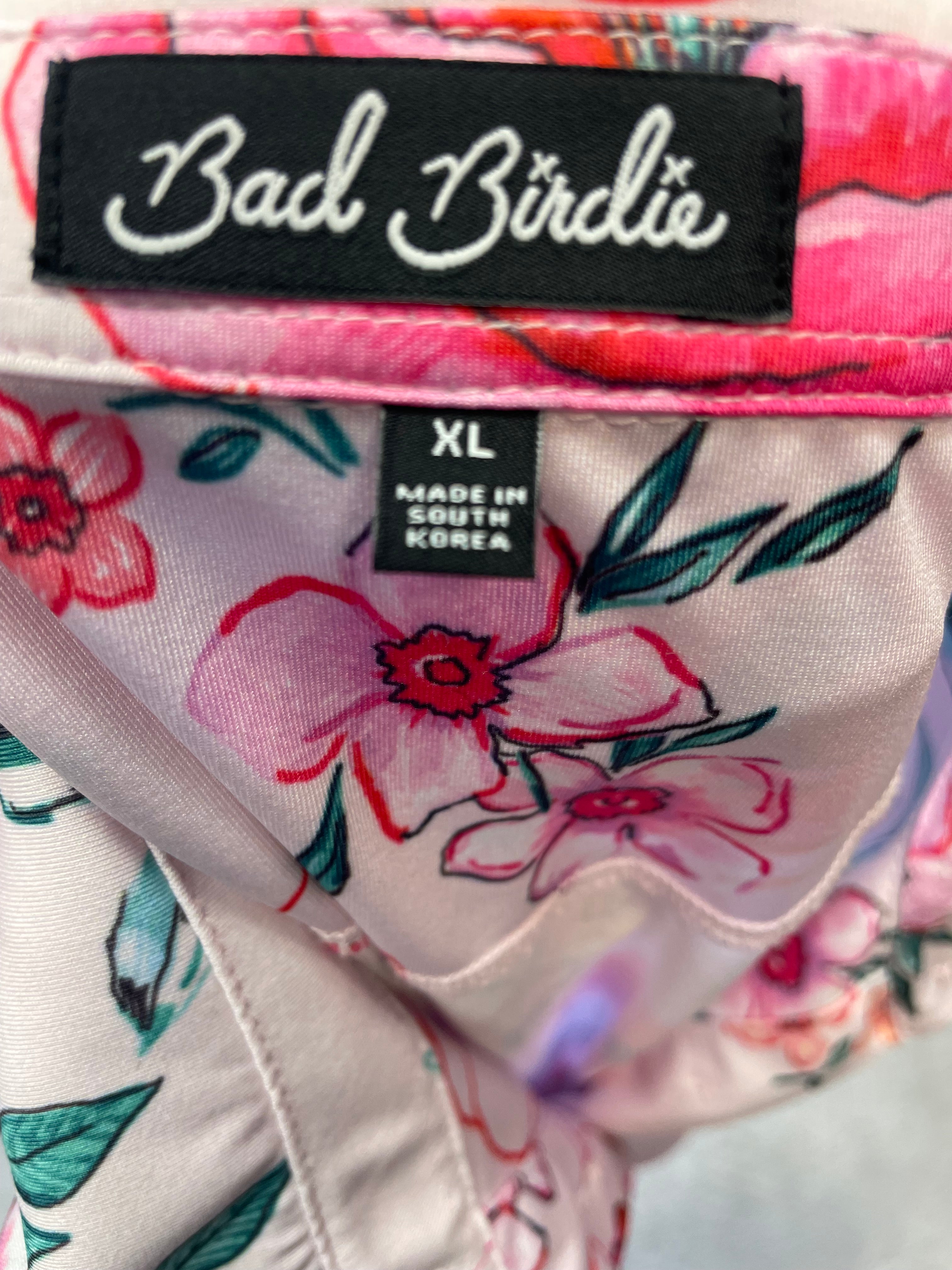 Bad Birdie Women's Pink Floral Sleeveless Top (XL)