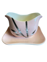 VTG California Pottery Weil Ware 1940s Bambu Pink Gravy Boat