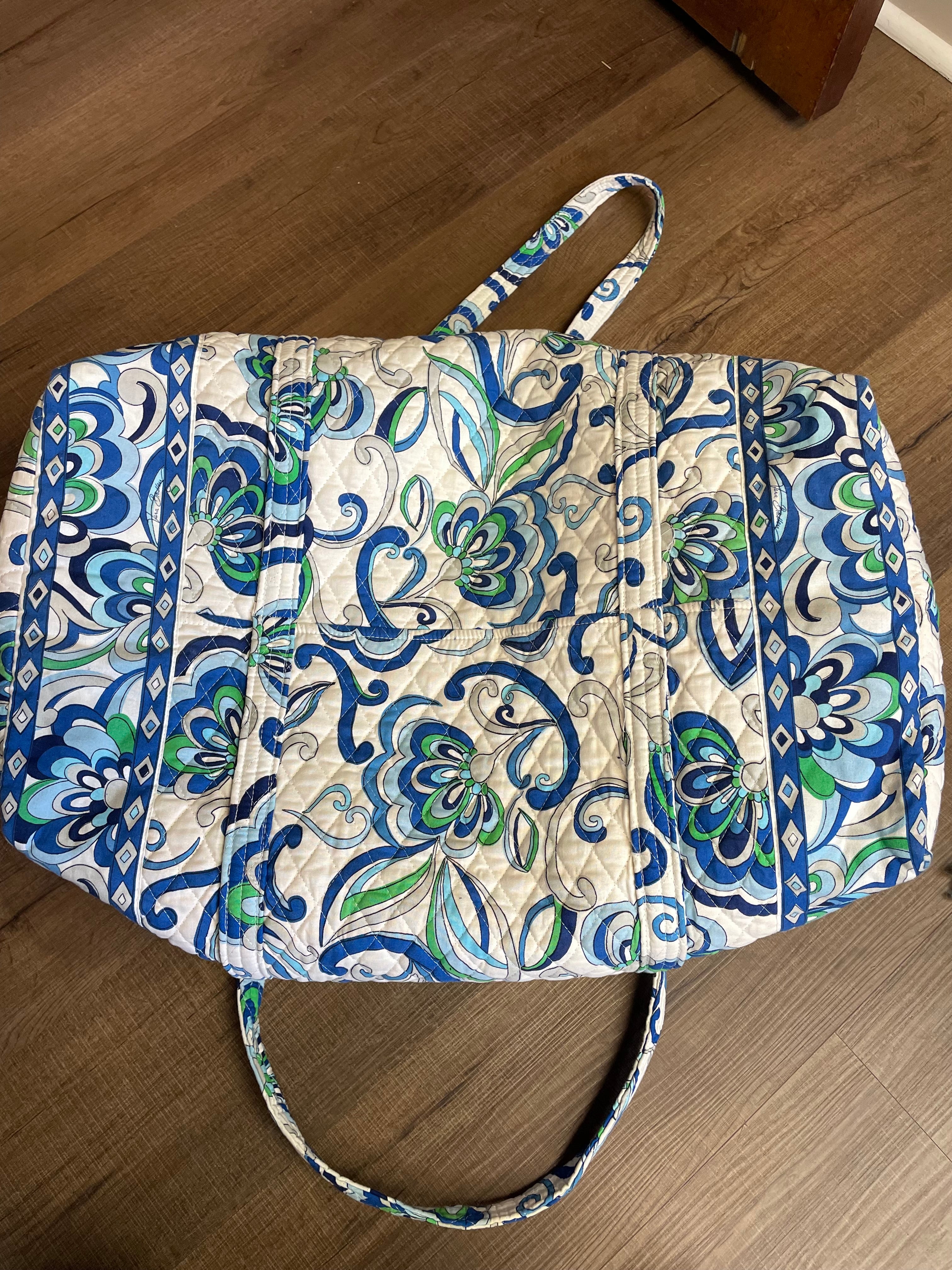 Vera Bradley Large Travel Duffel Mediterranean White (Set)