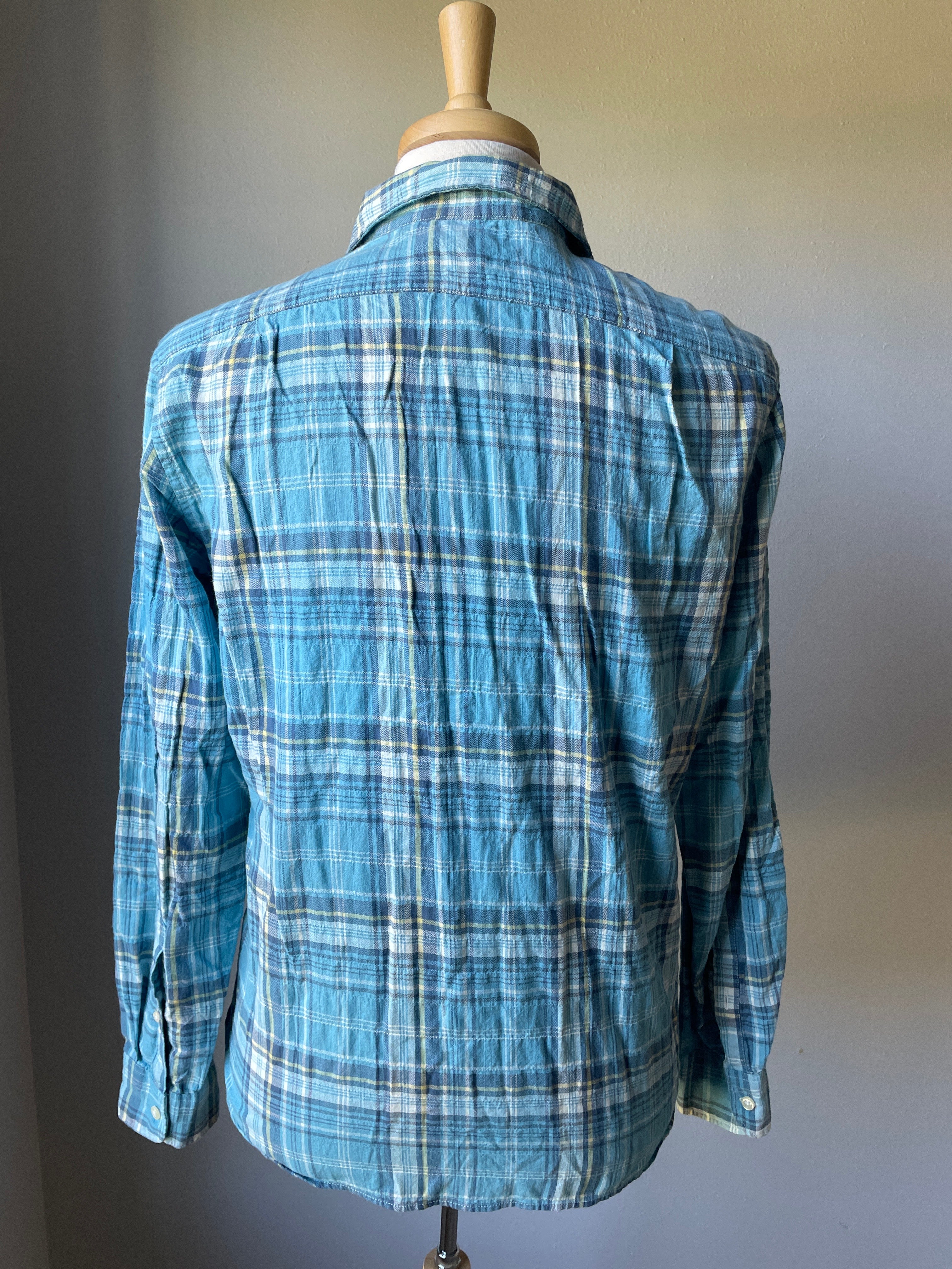 H&M L.O.G.G. Men's Blue Plaid Button Down (M)