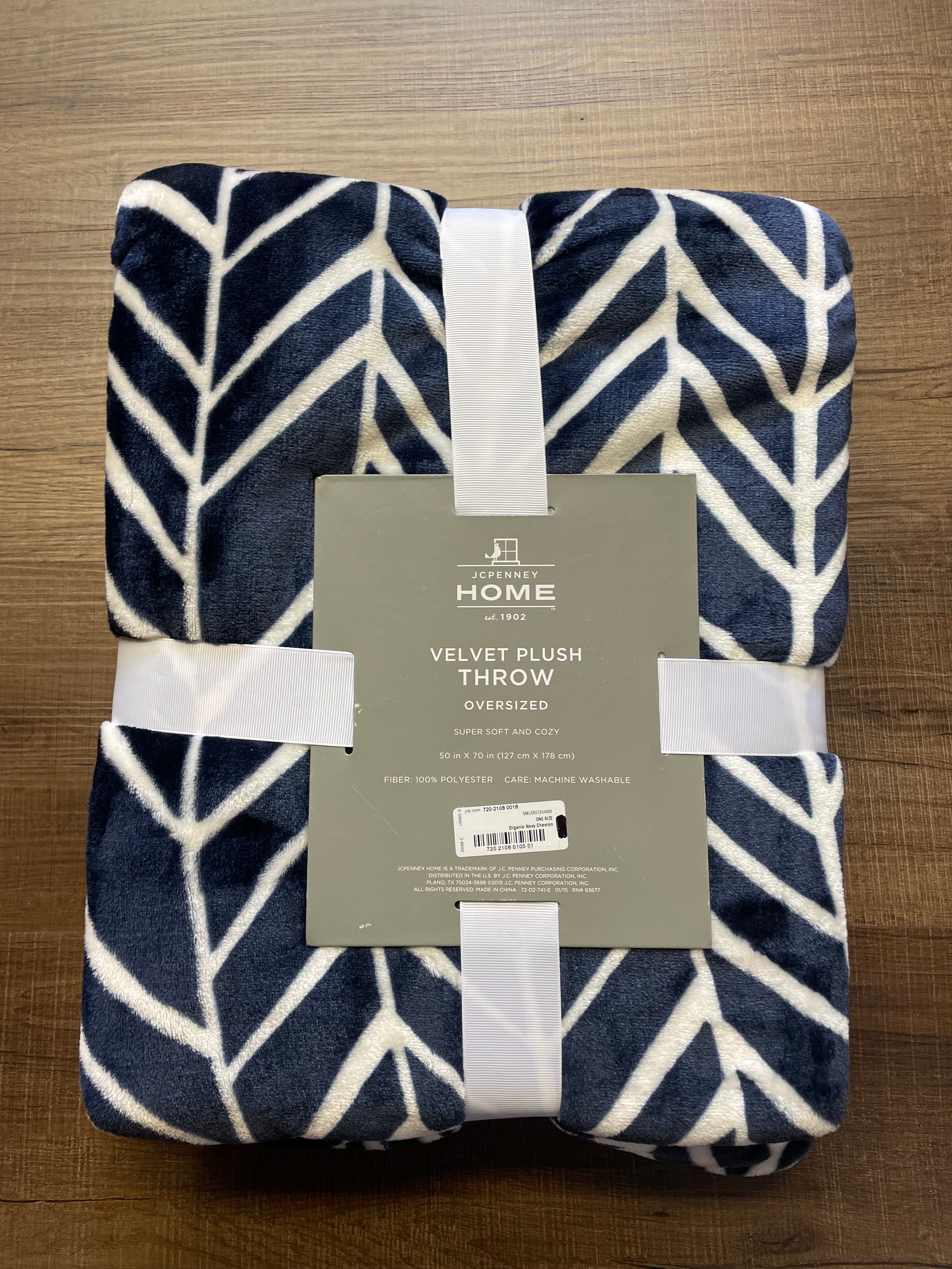 JCPenney Home 50x70 Velvet Plush Throw