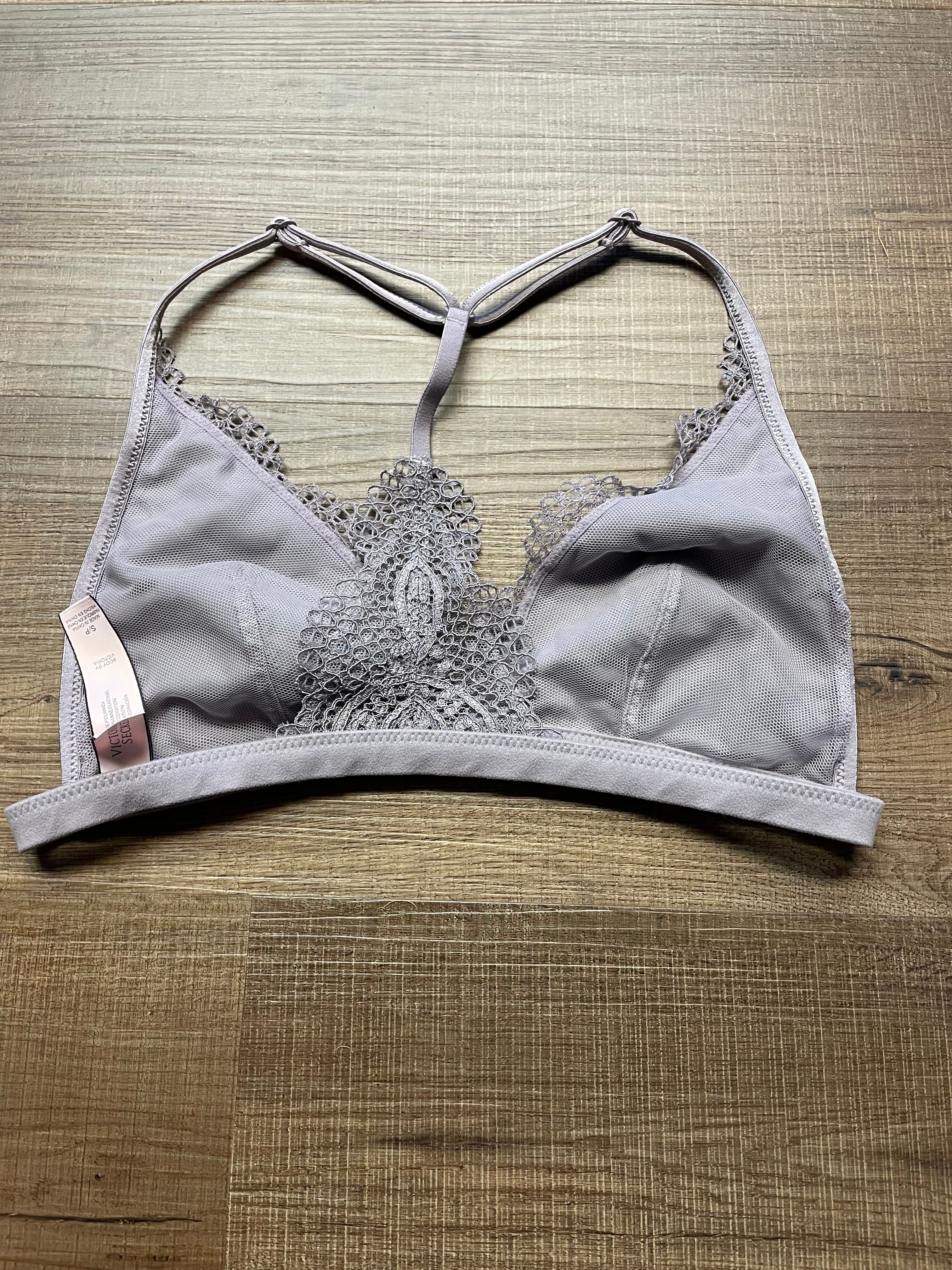 Body by Victoria Front Closure Racerback Lace Bralette (S)
