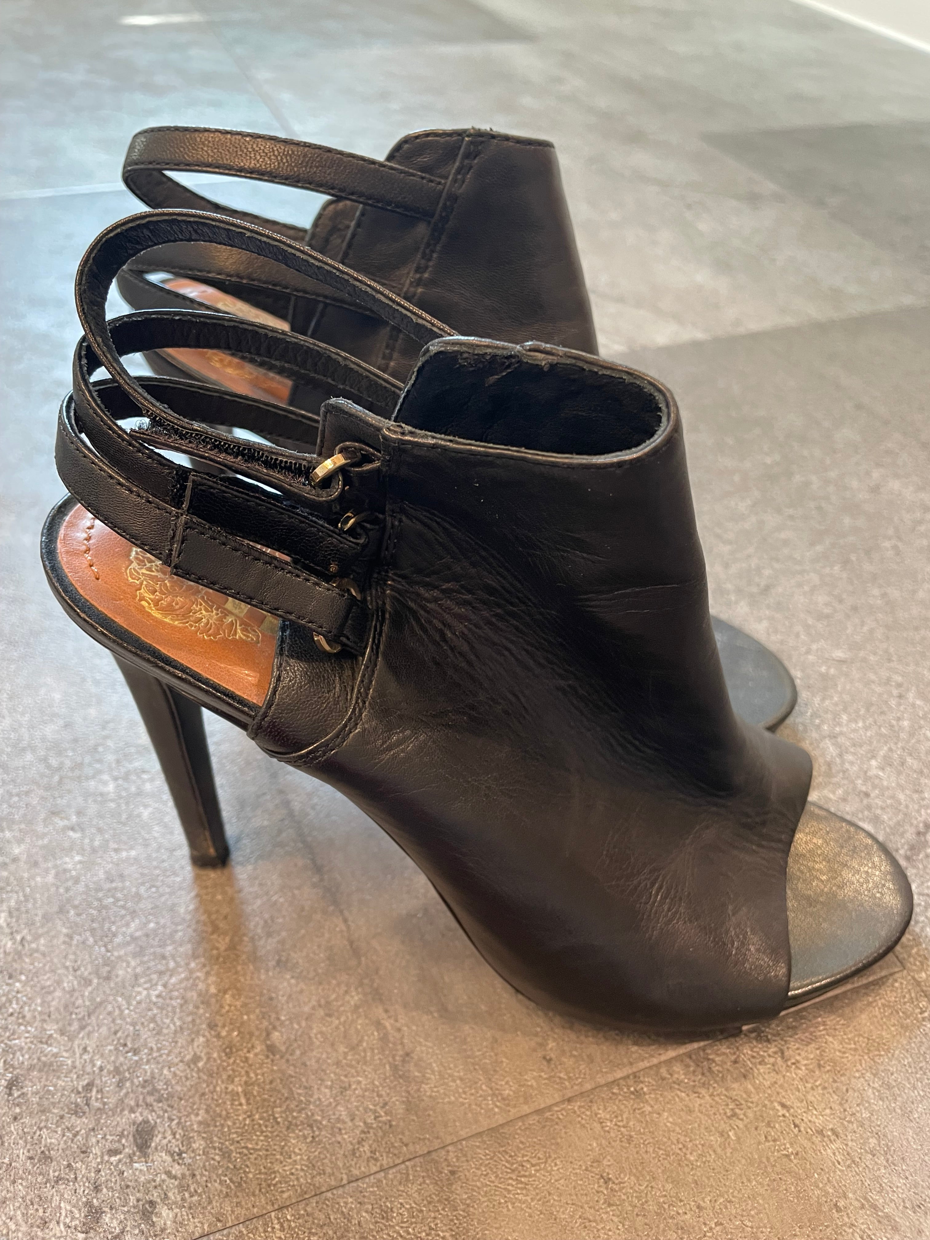 Vince Camuto Peep Toe Stiletto Bootie (6.5M)