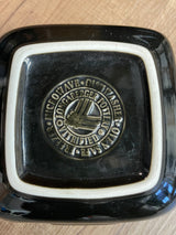 Longaberger Pottery Woven Traditions Ebony Soft Square Bowls 5" (Set of 4)