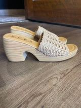 Hype Weaved Leather Strap Sandal (6.5)