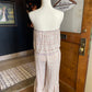 Japna Light Pink Floral Sleeveless Jumpsuit (M)