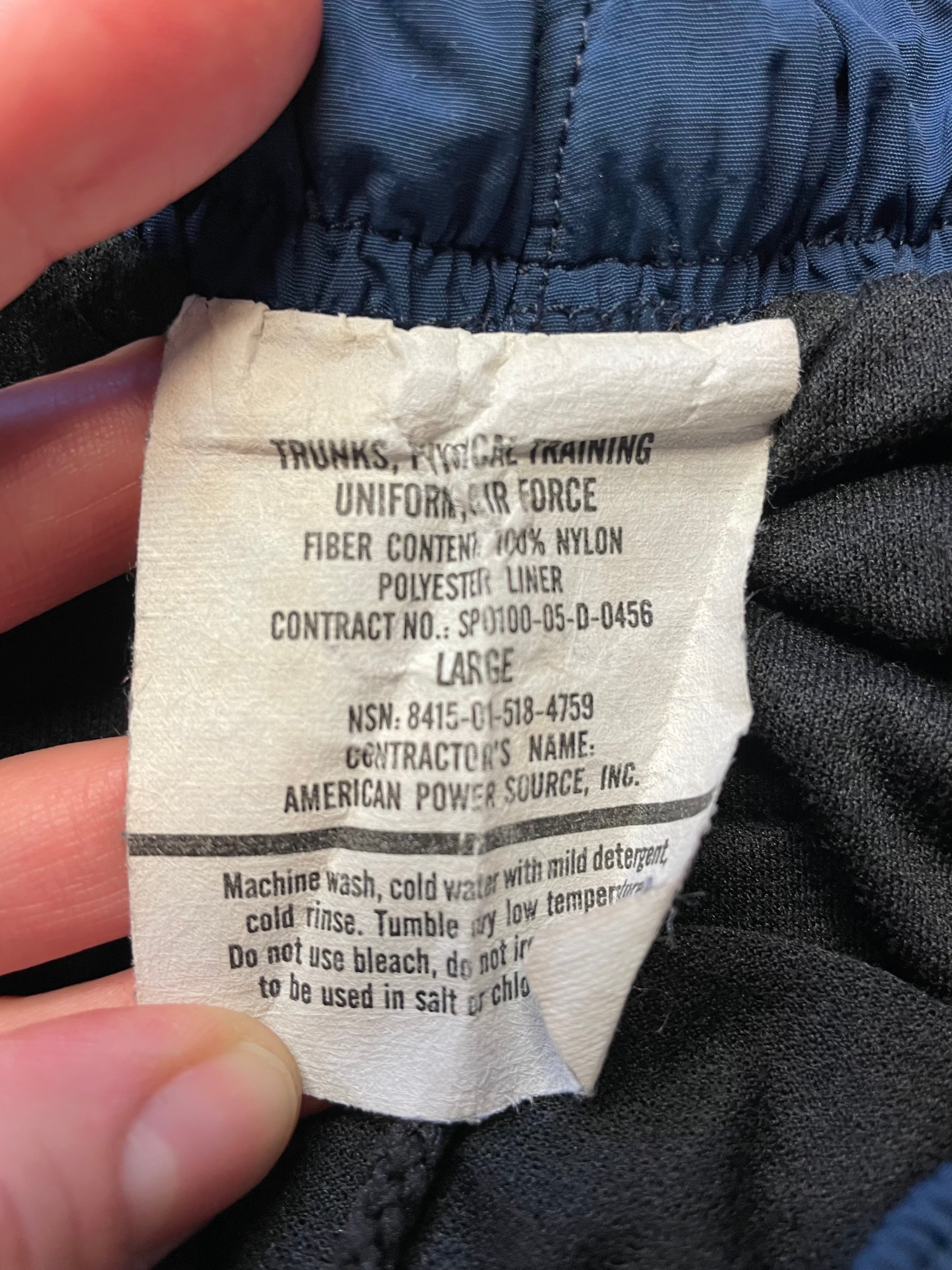 Vintage US Air Force PT Men's Trunks Brief Lined (L)